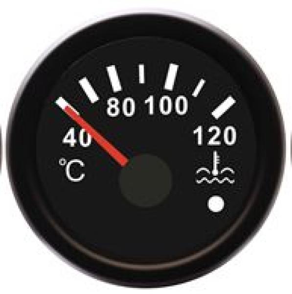 Wassertemperaturanzeige,  40 °C bis 120 °C, Ø 51 mm